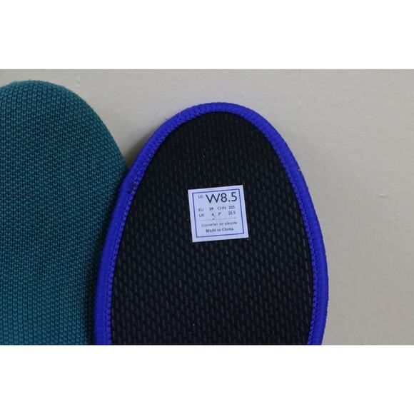 Rothy's Flats Womens 8.5 Round Toe Ballet Flats Green Blue Slip Ons Shoes - Picture 6 of 10